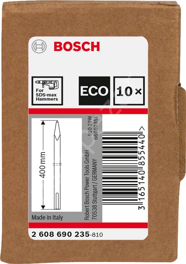 Bosch - SDS-Max Şaftlı Sivri Keski 400 mm 10'lu EKO 2608690235