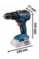 Bosch GSR 18V-50 Akülü Vidalama + GDX 18V-200 Akülü Somun Sıkma + 2x4.0Ah Akü + Akü Şarjı + L-Boxx Set 06019J2220