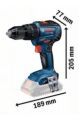 Bosch GSR 18V-50 Akülü Vidalama + GDX 18V-200 Akülü Somun Sıkma + 2x4.0Ah Akü + Akü Şarjı + L-Boxx Set 06019J2220