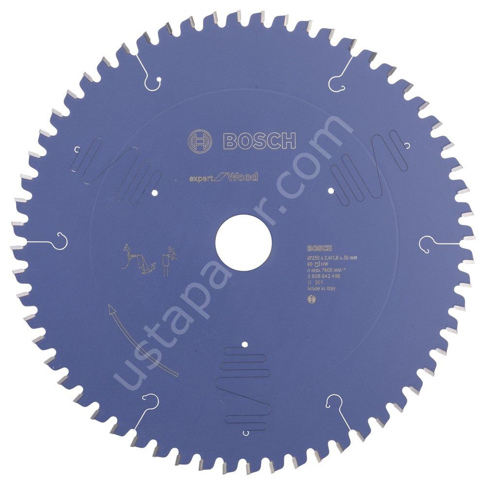 Bosch - Expert Serisi Ahşap için Daire Testere Bıçağı 250*30 mm 60 Diş 2608642498