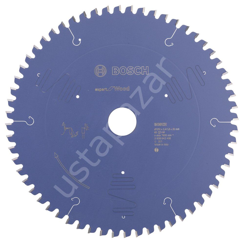 Bosch - Expert Serisi Ahşap için Daire Testere Bıçağı 250*30 mm 60 Diş 2608642498