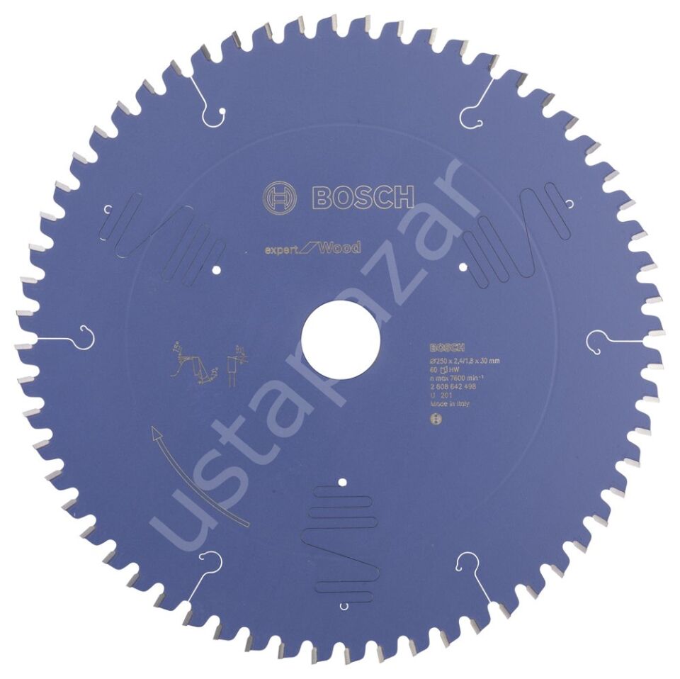 Bosch - Expert Serisi Ahşap için Daire Testere Bıçağı 250*30 mm 60 Diş 2608642498