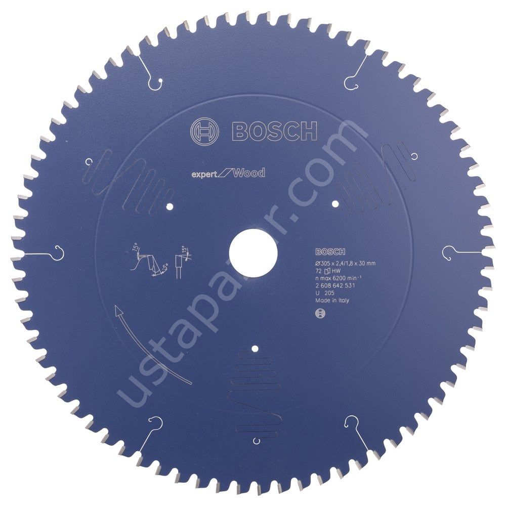 Bosch - Expert Serisi Ahşap için Daire Testere Bıçağı 305*30 mm 72 Diş 2608642531