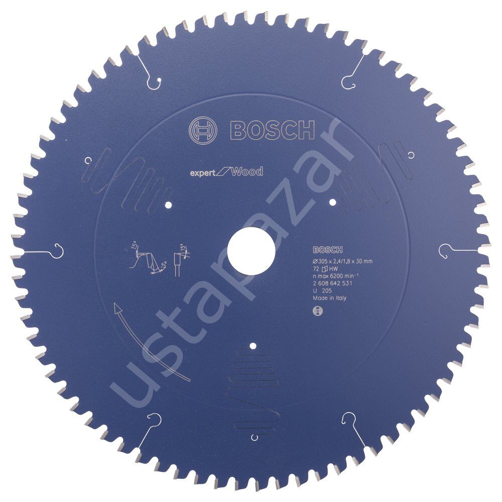 Bosch - Expert Serisi Ahşap için Daire Testere Bıçağı 305*30 mm 72 Diş 2608642531