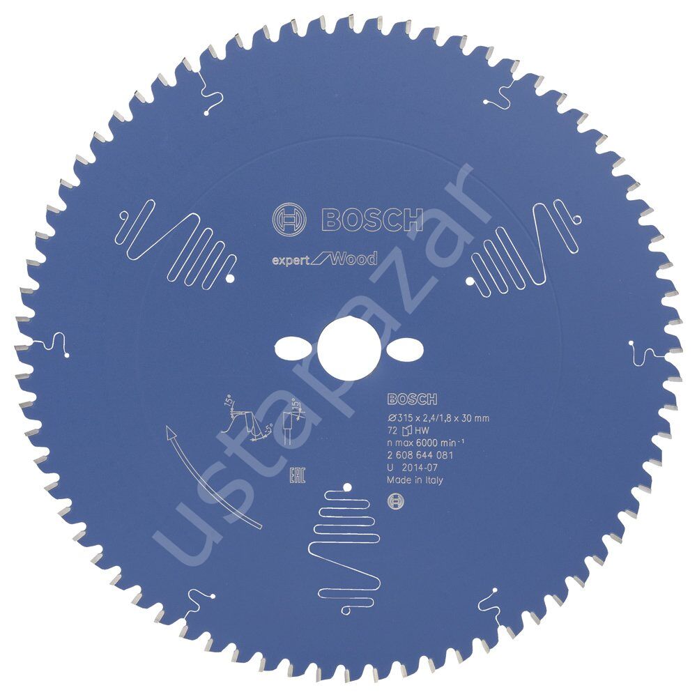 Bosch - Expert Serisi Ahşap için Daire Testere Bıçağı 315*30 mm 72 Diş 2608644081