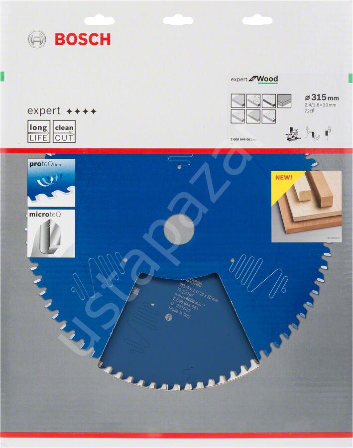 Bosch - Expert Serisi Ahşap için Daire Testere Bıçağı 315*30 mm 72 Diş 2608644081