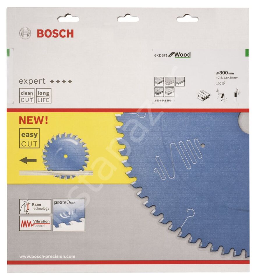 Bosch - Expert Serisi Ahşap için Daire Testere Bıçağı 300*30 mm 100 Diş 2608642501