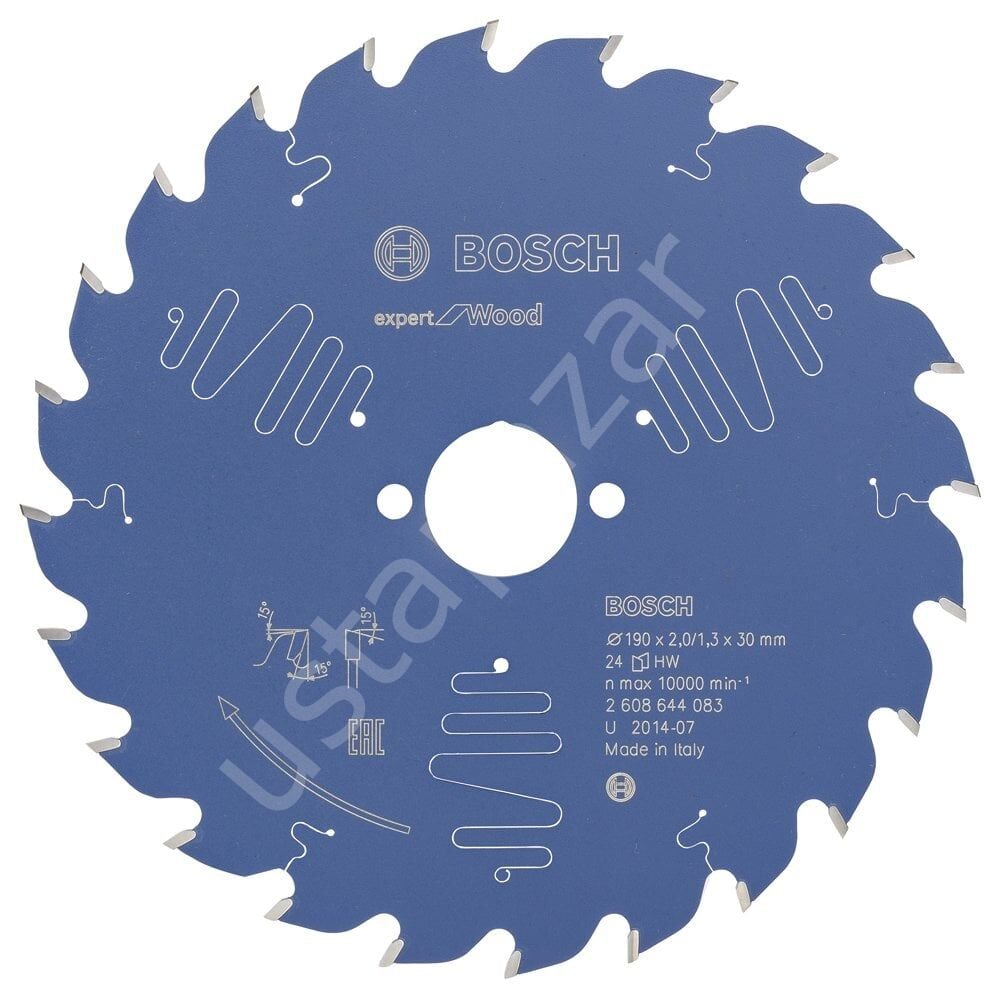 Bosch - Expert Serisi Ahşap için Daire Testere Bıçağı 190*30 mm 24 Diş 2608644083