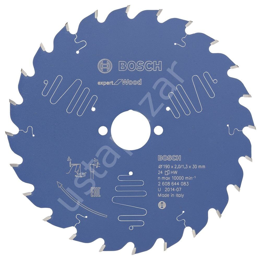 Bosch - Expert Serisi Ahşap için Daire Testere Bıçağı 190*30 mm 24 Diş 2608644083