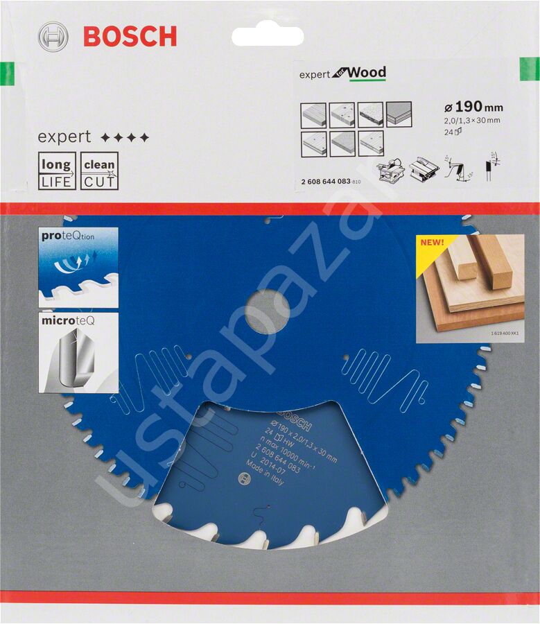 Bosch - Expert Serisi Ahşap için Daire Testere Bıçağı 190*30 mm 24 Diş 2608644083