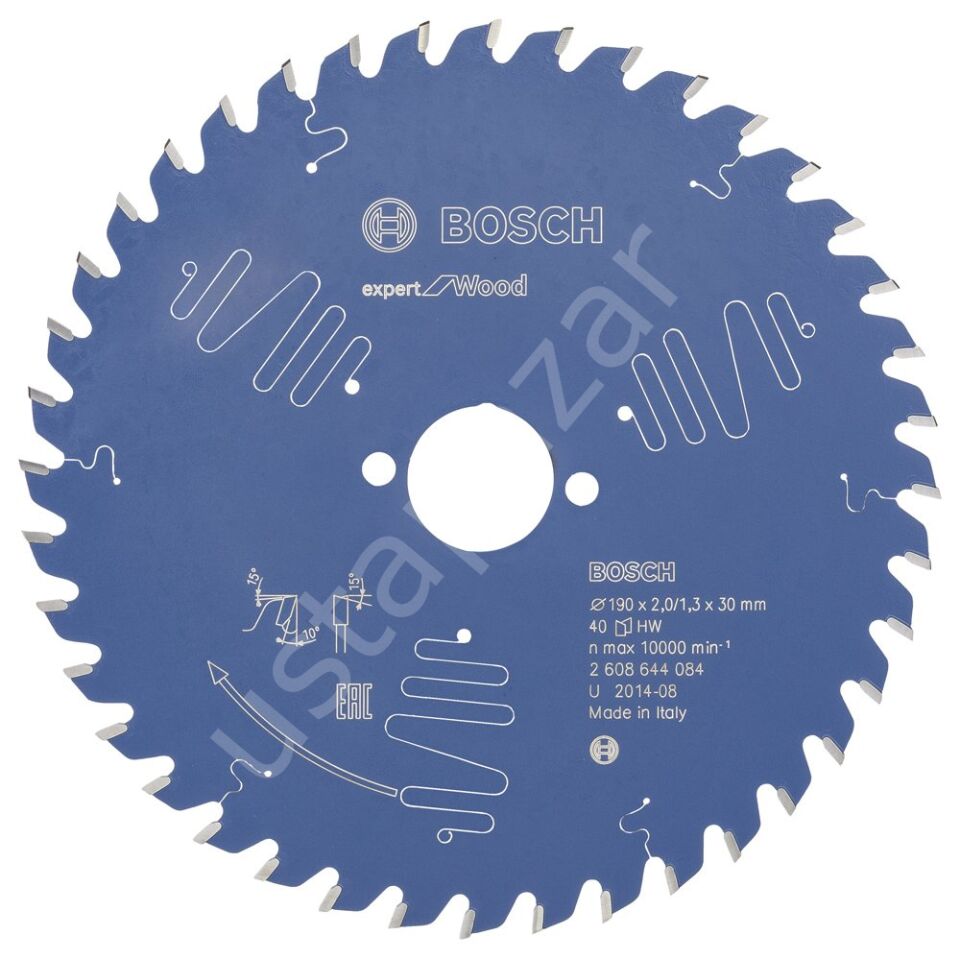 Bosch - Expert Serisi Ahşap için Daire Testere Bıçağı 190*30 mm 40 Diş 2608644084
