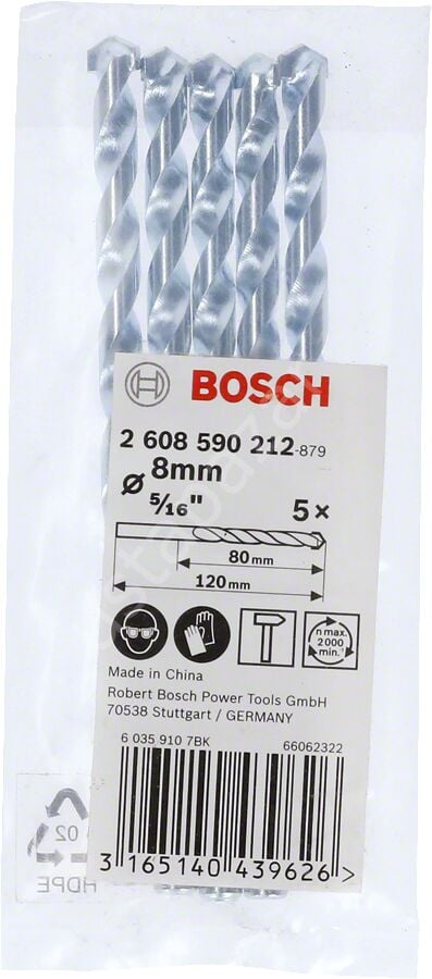Bosch - cyl-1 Serisi, Beton Matkap Ucu 8*120 mm 5'li Paket 2608590212