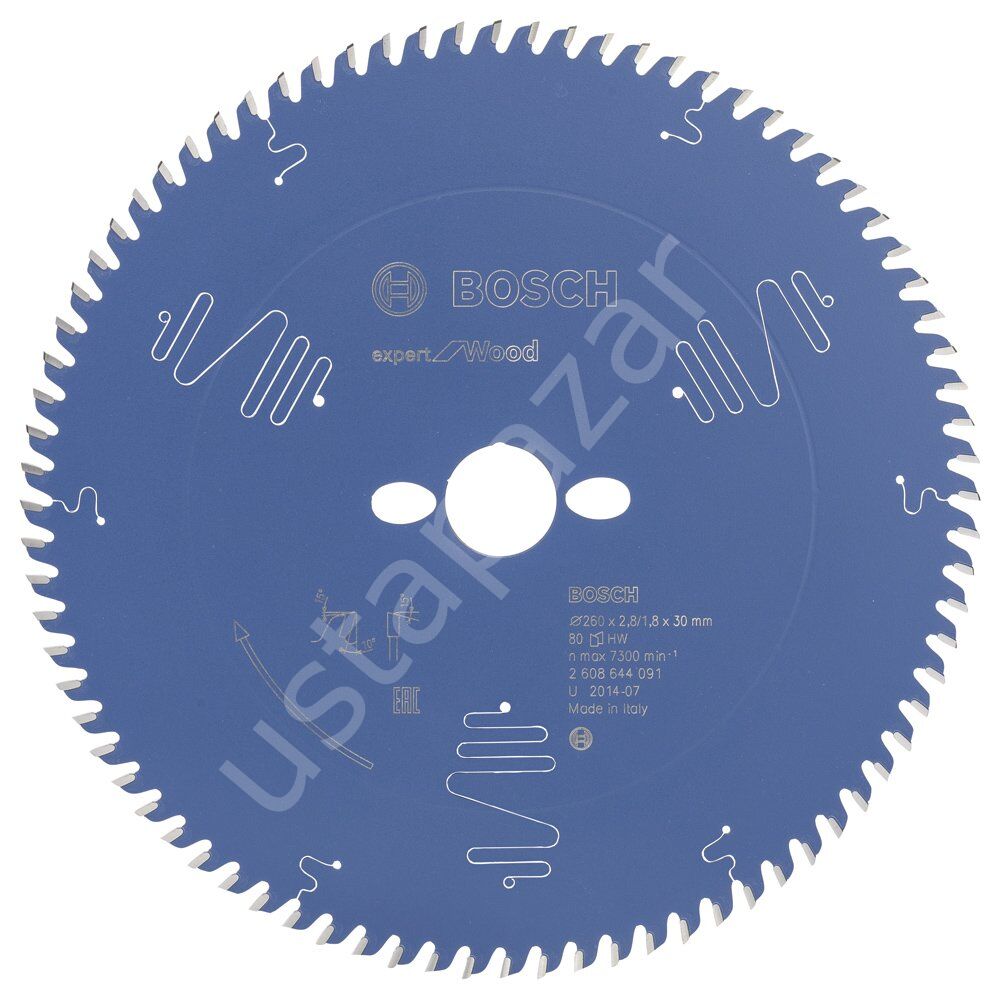 Bosch - Expert Serisi Ahşap için Daire Testere Bıçağı 260*30 mm 80 Diş 2608644091