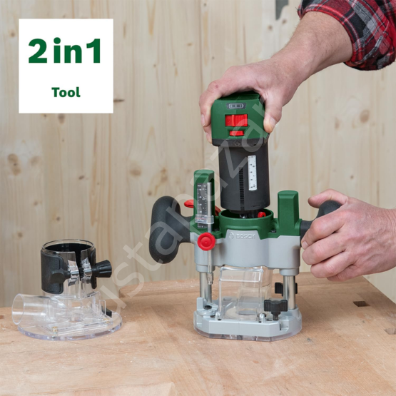 Bosch Advancedtrimrouter 18V-8 Combi Akülü Freze Makinası Seti (Akü ve Şarj Aleti Hariç)