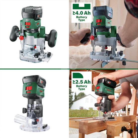 Bosch Advancedtrimrouter 18V-8 Combi Akülü Freze Makinası Seti (Akü ve Şarj Aleti Hariç)