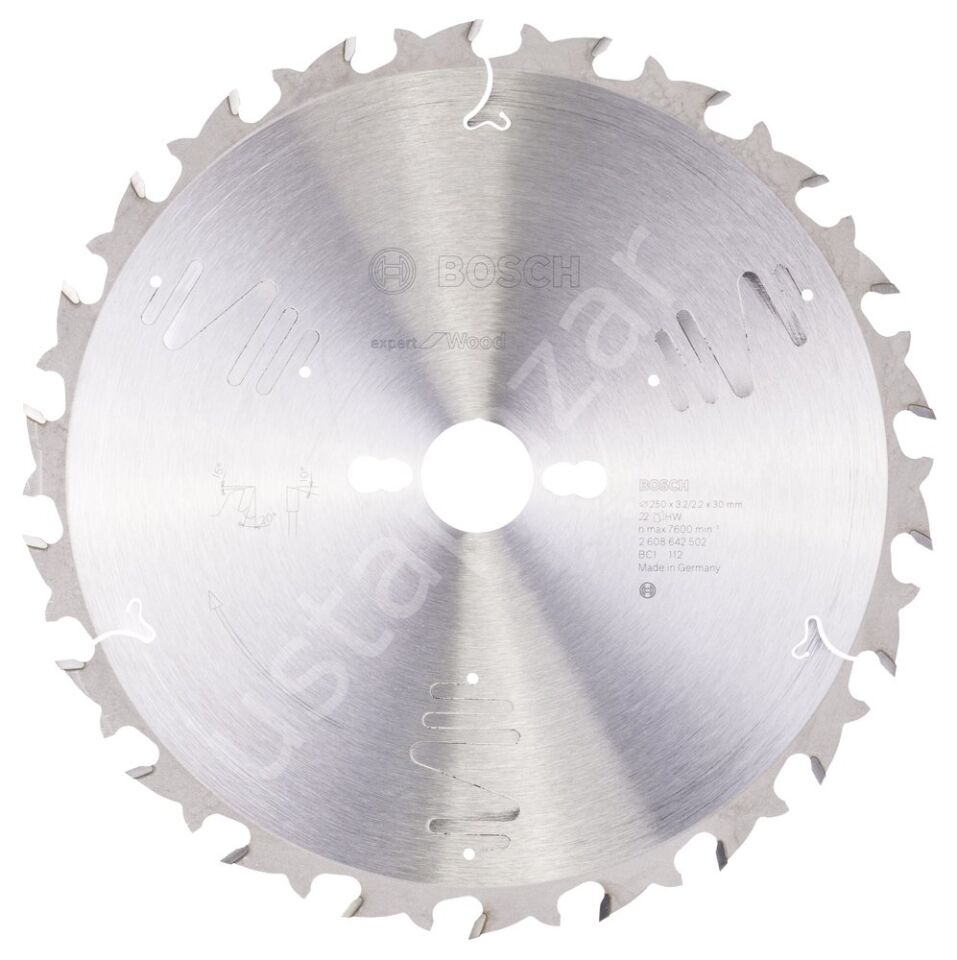 Bosch - Expert Serisi Ahşap için Daire Testere Bıçağı 250*30 mm 22 Diş 2608642502