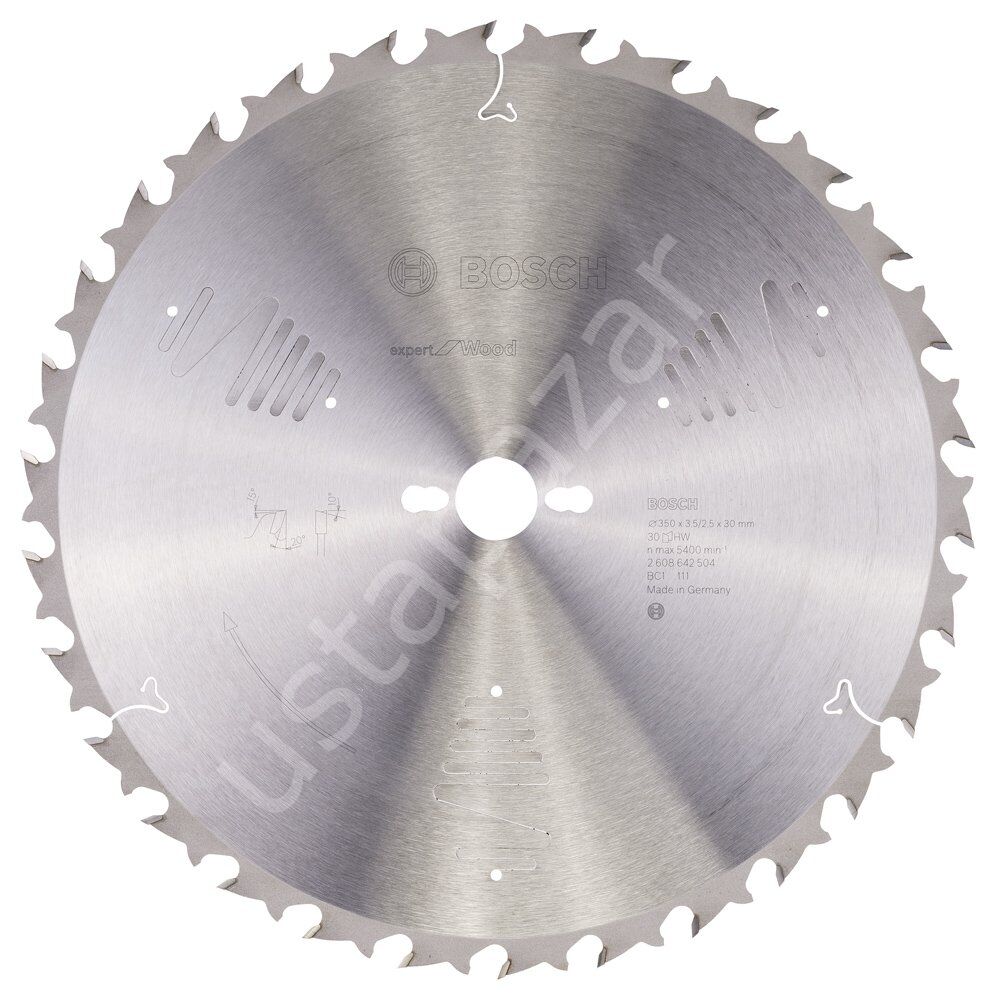 Bosch - Expert Serisi Ahşap için Daire Testere Bıçağı 350*30 mm 30 Diş 2608642504