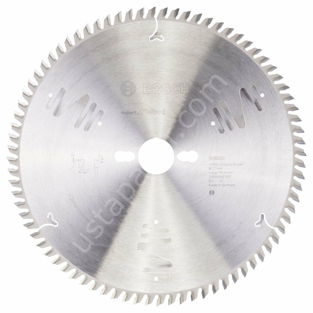 Bosch - Expert Serisi Ahşap için Daire Testere Bıçağı 250*30 mm 80 Diş 2608642507
