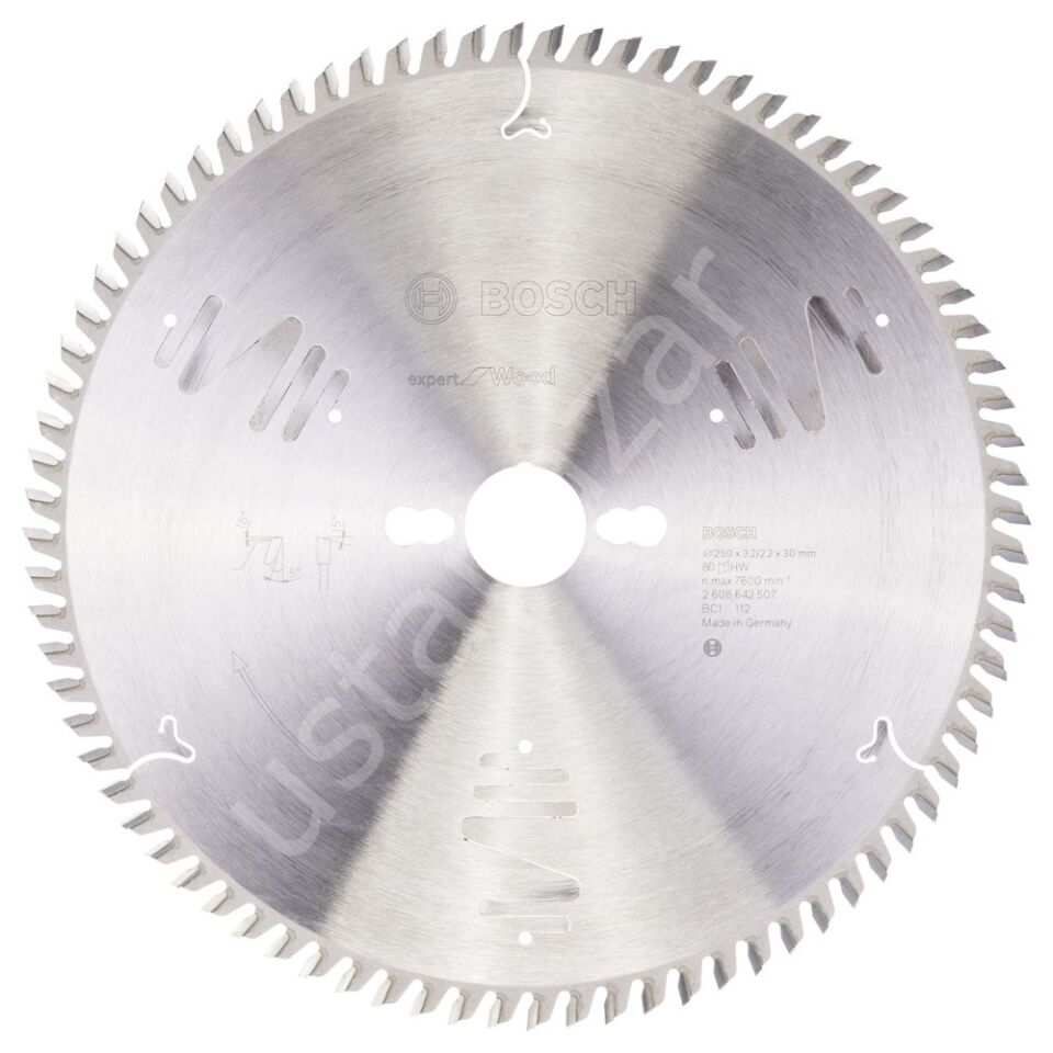 Bosch - Expert Serisi Ahşap için Daire Testere Bıçağı 250*30 mm 80 Diş 2608642507