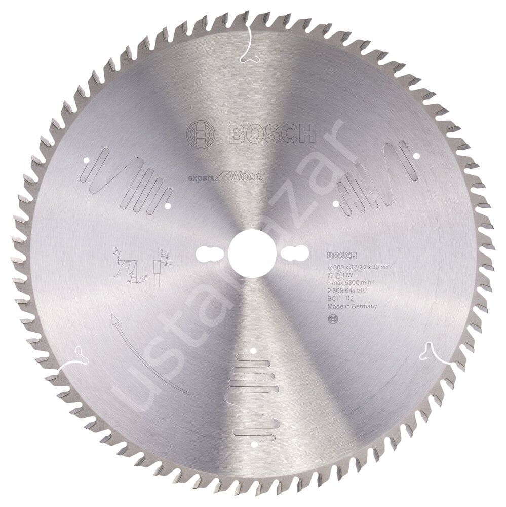 Bosch - Expert Serisi Ahşap için Daire Testere Bıçağı 300*30 mm 72 Diş 2608642510