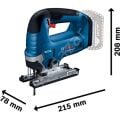 Bosch Gst 185-LI Dekupaj Testere Tabanca Solo 06015B3021 (Akü ve Şarj Yoktur)
