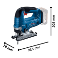 Bosch Professional GST 185-LI Dekupaj Testere Tabanca Solo 06015B3021 (Akü ve Şarj Yoktur)