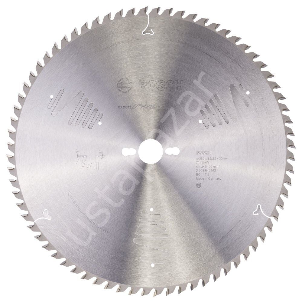 Bosch - Expert Serisi Ahşap için Daire Testere Bıçağı 350*30 mm 72 Diş 2608642513