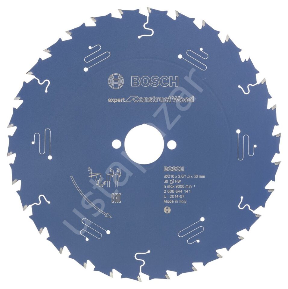 Bosch - Expert Serisi İnşaat Ahşabı için Daire Testere Bıçağı 210*30 mm 30 Diş 2608644141