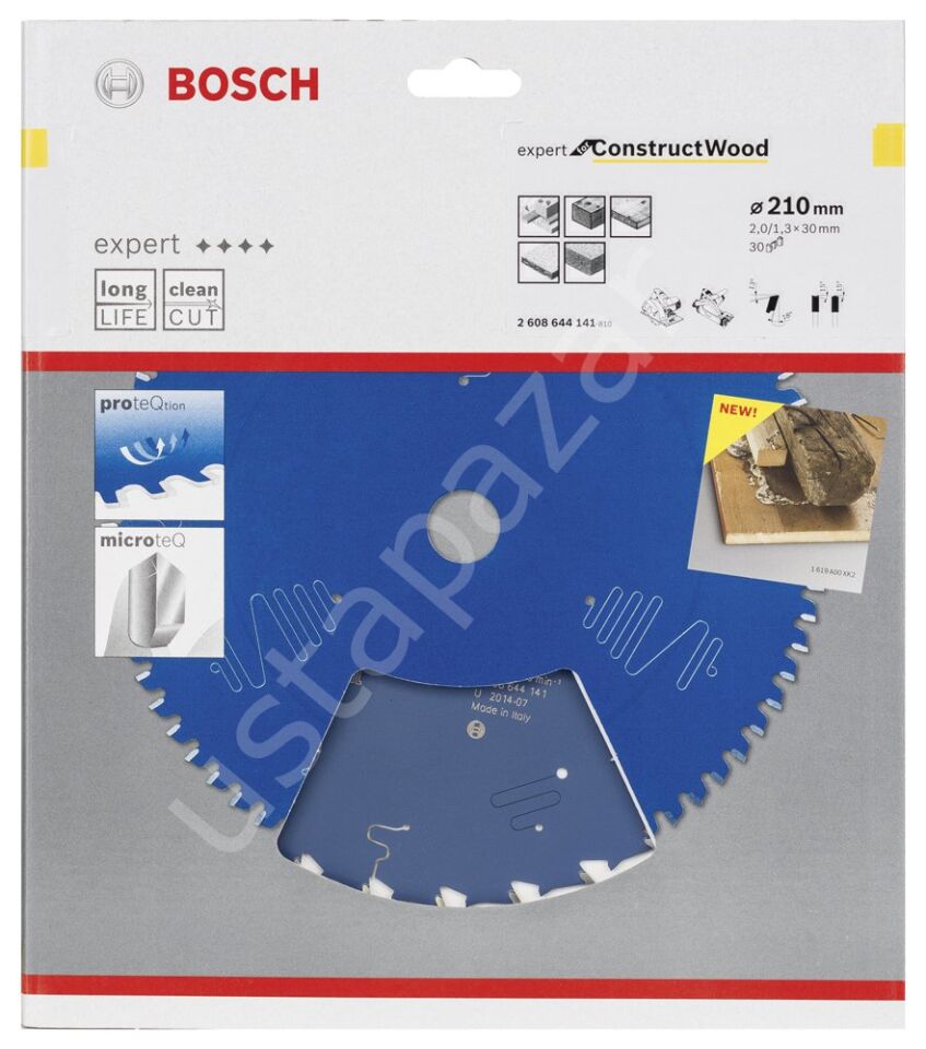 Bosch - Expert Serisi İnşaat Ahşabı için Daire Testere Bıçağı 210*30 mm 30 Diş 2608644141