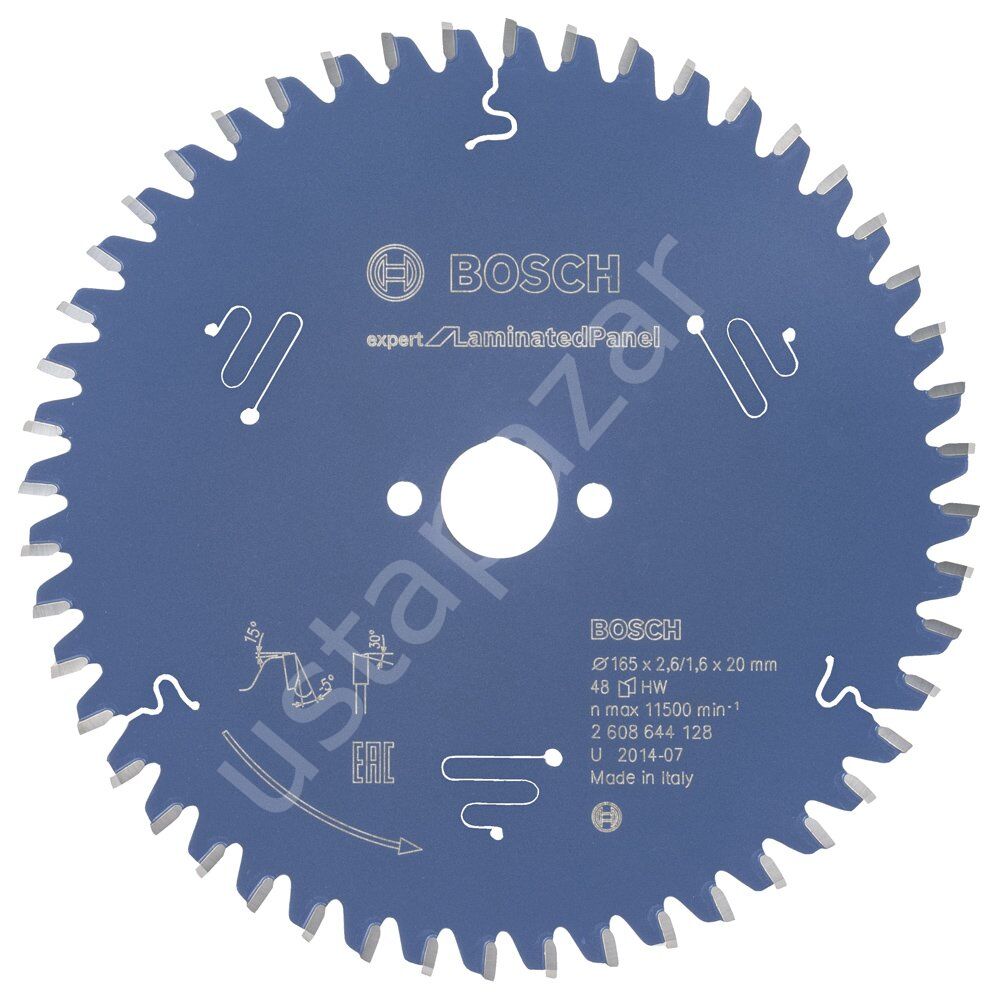 Bosch - Expert Serisi Lamine Panel için Daire Testere Bıçağı 165*20 mm 48 Diş 2608644128