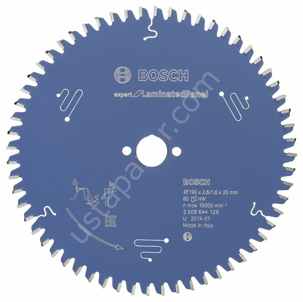 Bosch - Expert Serisi Lamine Panel için Daire Testere Bıçağı 190*20 mm 60 Diş 2608644129