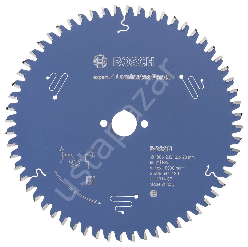 Bosch - Expert Serisi Lamine Panel için Daire Testere Bıçağı 190*20 mm 60 Diş 2608644129