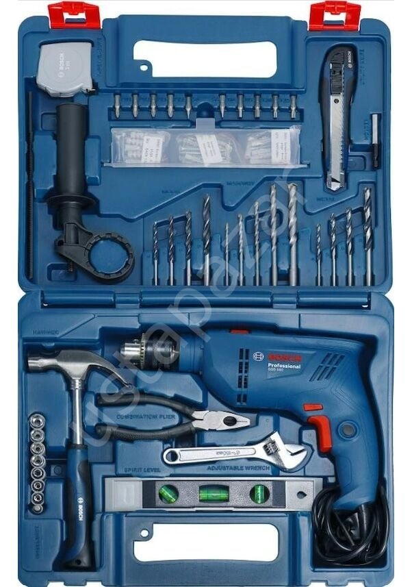 Bosch Professioanl GSB 600 Darbeli Matkap + 100 Parça Aksesuar Seti - 06011A0321