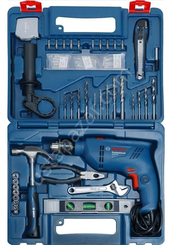 Bosch Professioanl GSB 600 Darbeli Matkap + 100 Parça Aksesuar Seti - 06011A0321