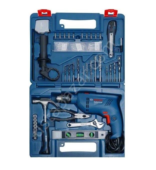 Bosch GSB 600 Darbeli Matkap + 100 Parça Aksesuar Seti - 06011A0321