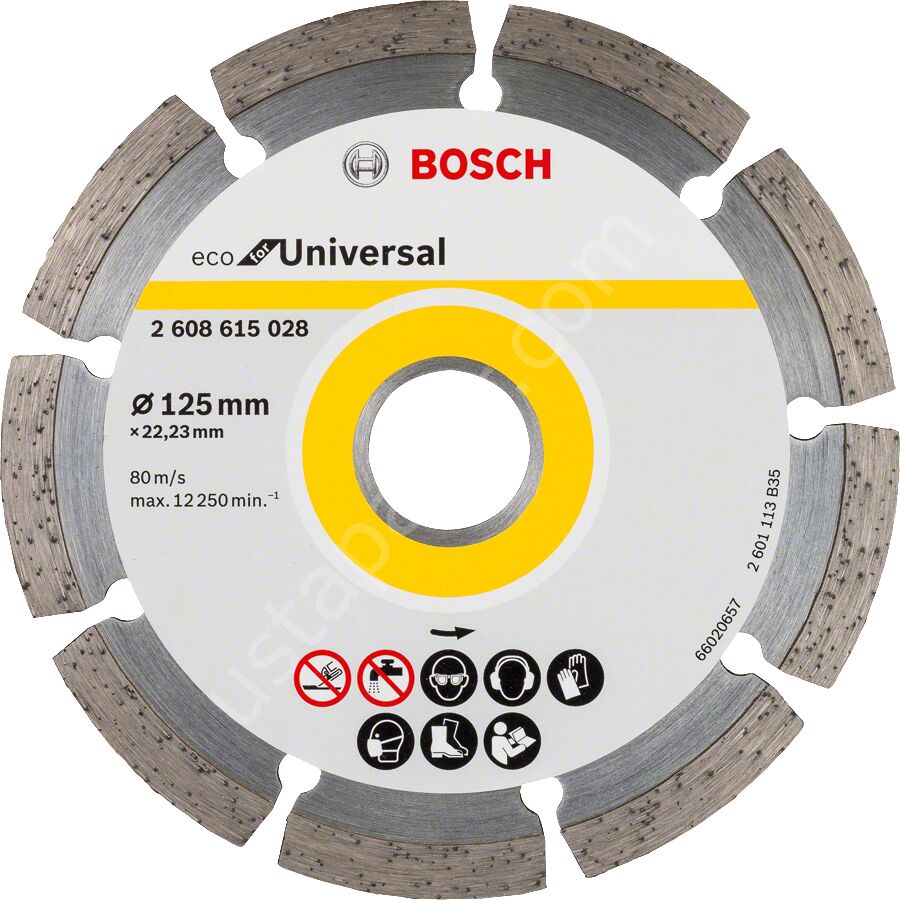 Bosch - Ekonomik Seri 9+1 Genel Yapı Malzemeleri İçin Elmas Kesme Diski 125 mm 2608615041
