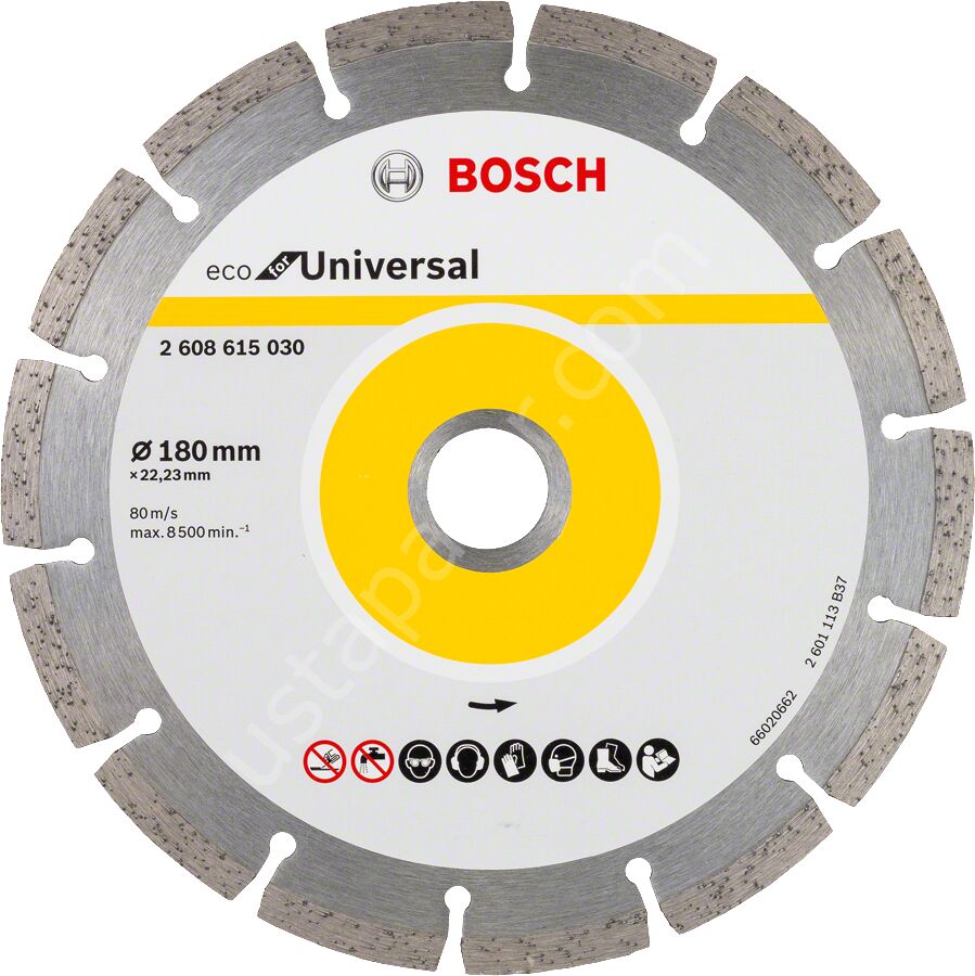 Bosch - Ekonomik Seri 9+1 Genel Yapı Malzemeleri İçin Elmas Kesme Diski 180 mm 2608615043
