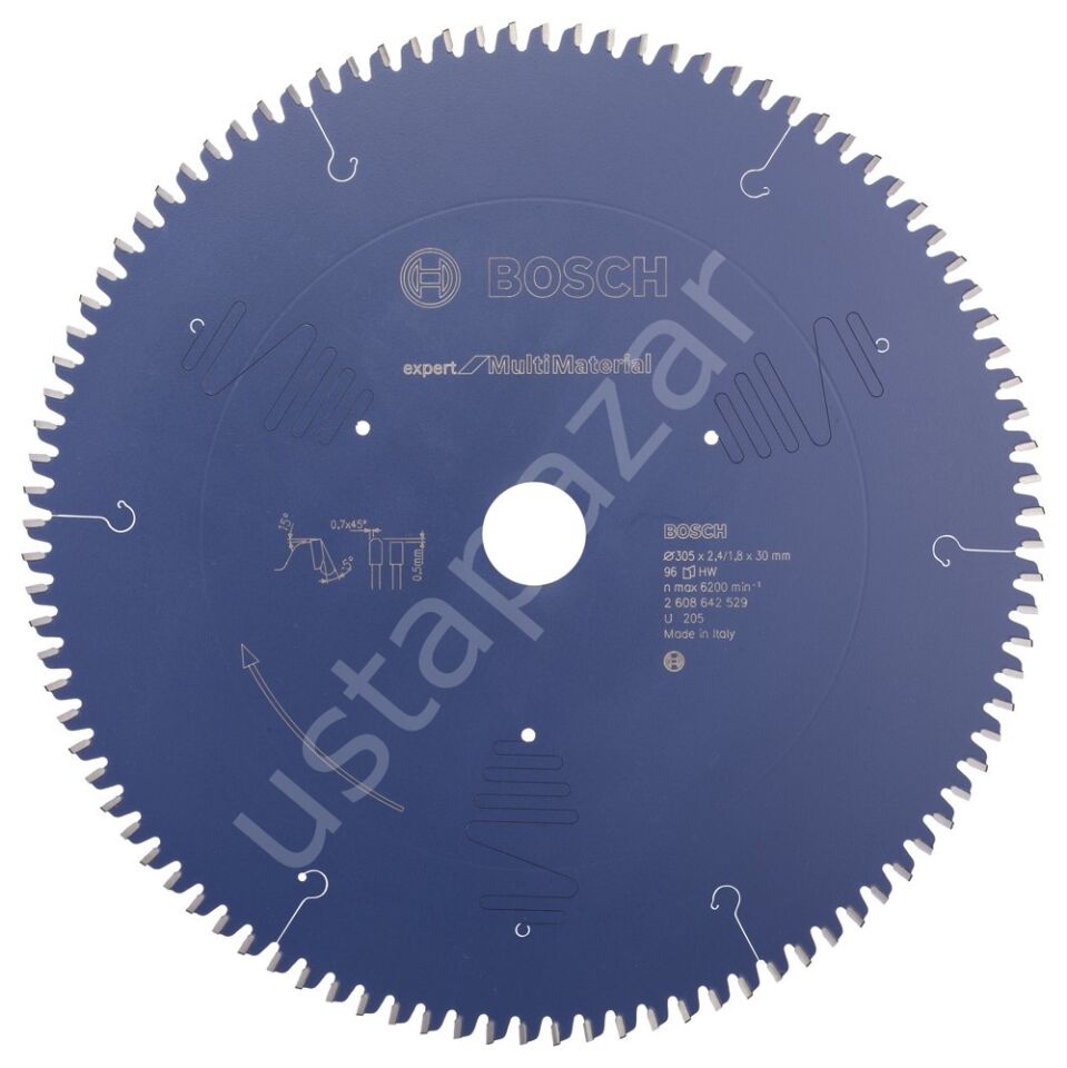 Bosch - Expert Serisi Çoklu Malzeme için Daire Testere Bıçağı 305*30 mm 96 Diş 2608642529