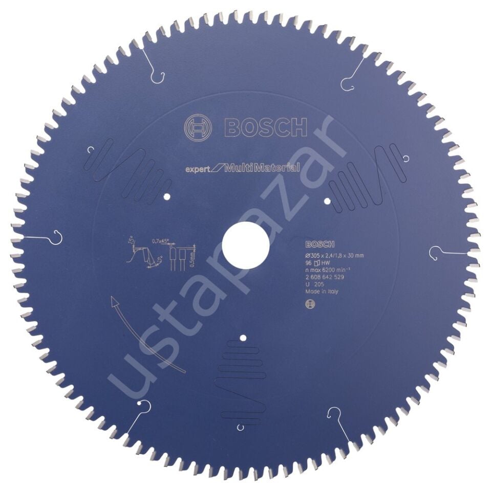 Bosch - Expert Serisi Çoklu Malzeme için Daire Testere Bıçağı 305*30 mm 96 Diş 2608642529