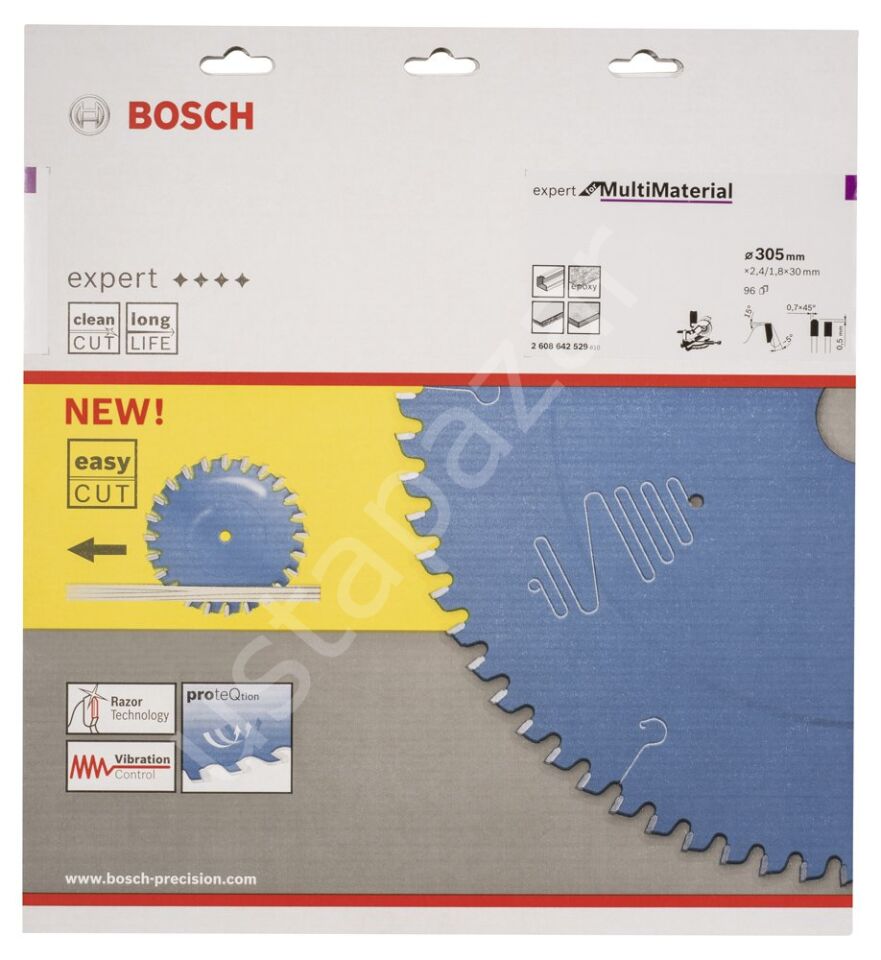 Bosch - Expert Serisi Çoklu Malzeme için Daire Testere Bıçağı 305*30 mm 96 Diş 2608642529