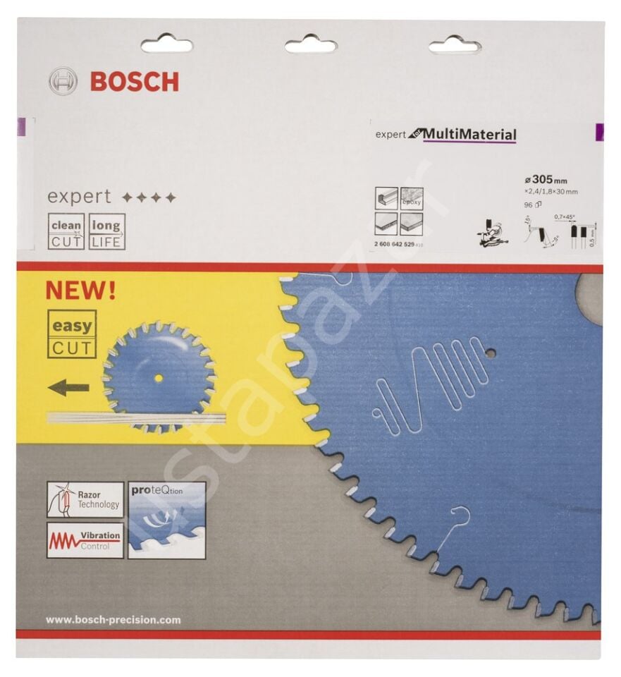 Bosch - Expert Serisi Çoklu Malzeme için Daire Testere Bıçağı 305*30 mm 96 Diş 2608642529