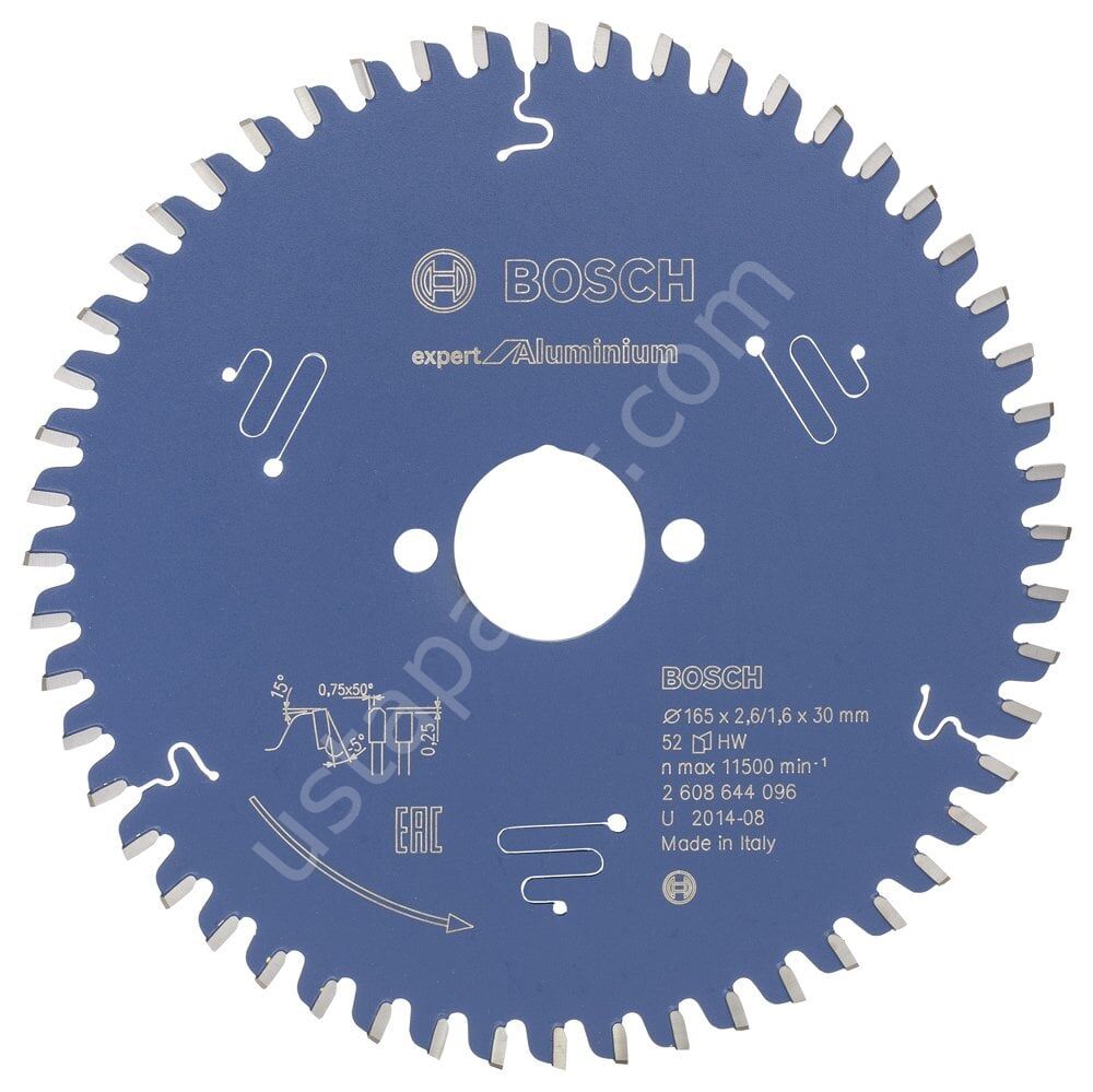 Bosch - Expert Serisi Alüminyum için Daire Testere Bıçağı 165*30 mm 52 Diş 2608644096