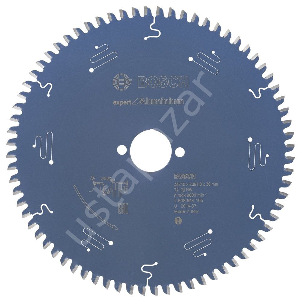 Bosch - Expert Serisi Alüminyum için Daire Testere Bıçağı 210*30 mm 72 Diş 2608644105