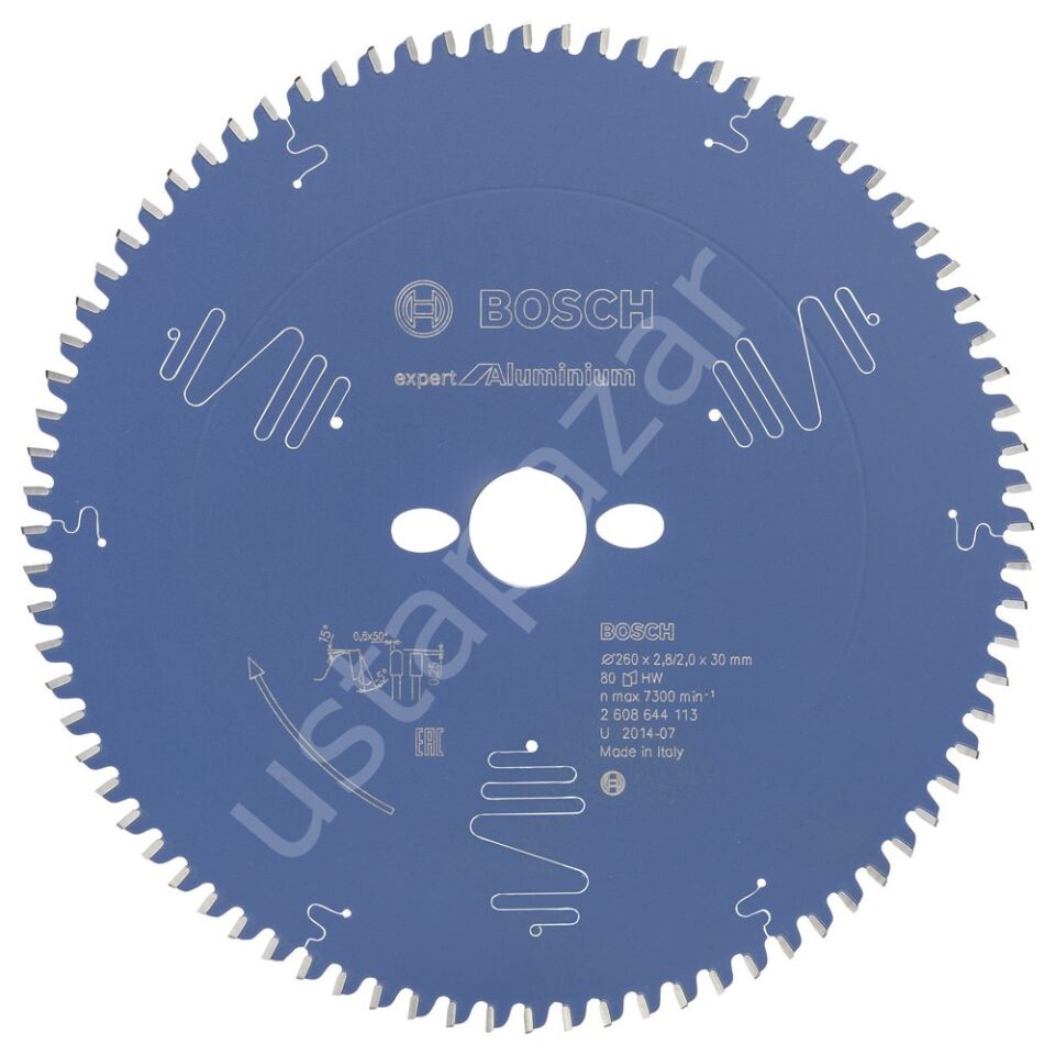 Bosch - Expert Serisi Alüminyum için Daire Testere Bıçağı 260*30 mm 80 Diş 2608644113