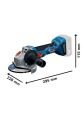Bosch Professional GWS 18V-8  4 Ah Tek Akülü Taşlama Makinesi 06019N9021