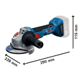 Bosch Professional GWS 18V-8  4 Ah Tek Akülü Taşlama Makinesi 06019N9021