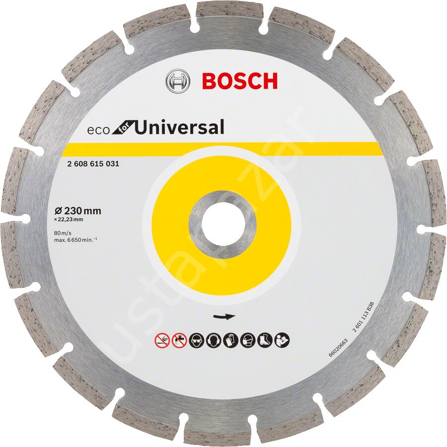 Bosch - Ekonomik Seri Genel Yapı Malzemeleri İçin Elmas Kesme Diski 230 mm 2608615031