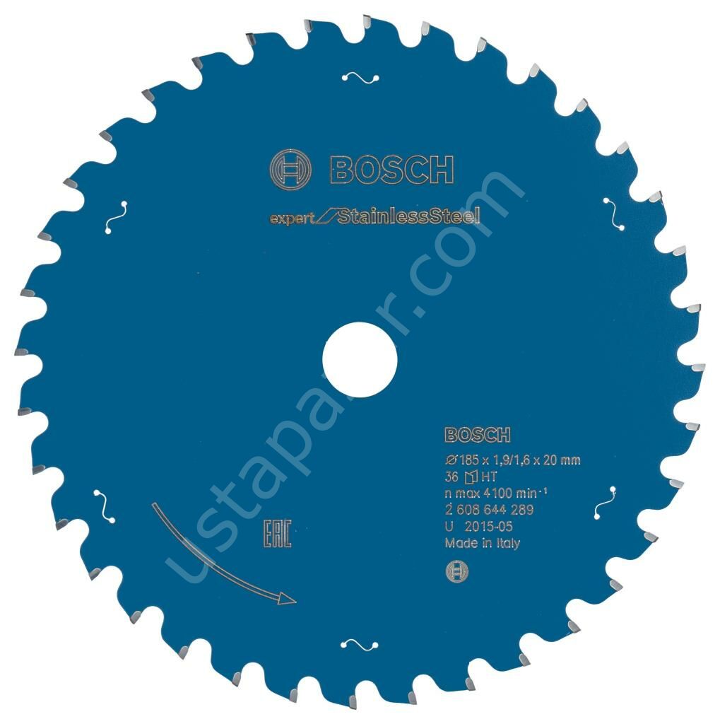 Bosch - Expert Serisi Paslanmaz Çelik için Daire Testere Bıçağı 185*20 mm 36 Diş 2608644289