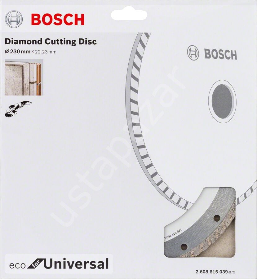 Bosch - Ekonomik Seri Genel Yapı Malzemeleri İçin Elmas Kesme Diski 230 mm Turbo 2608615039