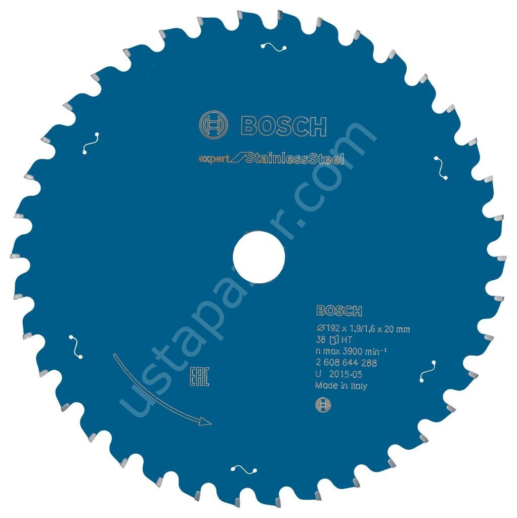 Bosch - Expert Serisi Paslanmaz Çelik için Daire Testere Bıçağı 192*20 mm 38 Diş 2608644288